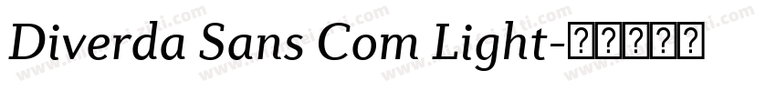 Diverda Sans Com Light字体转换